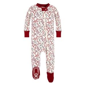 Burt's Bees Cranberry Branches Footie Pajamas